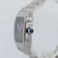2024 PAPERS Cartier Santos 39.8mm BLUE 4072 WSSA0071 Stainless Steel Watch BOX