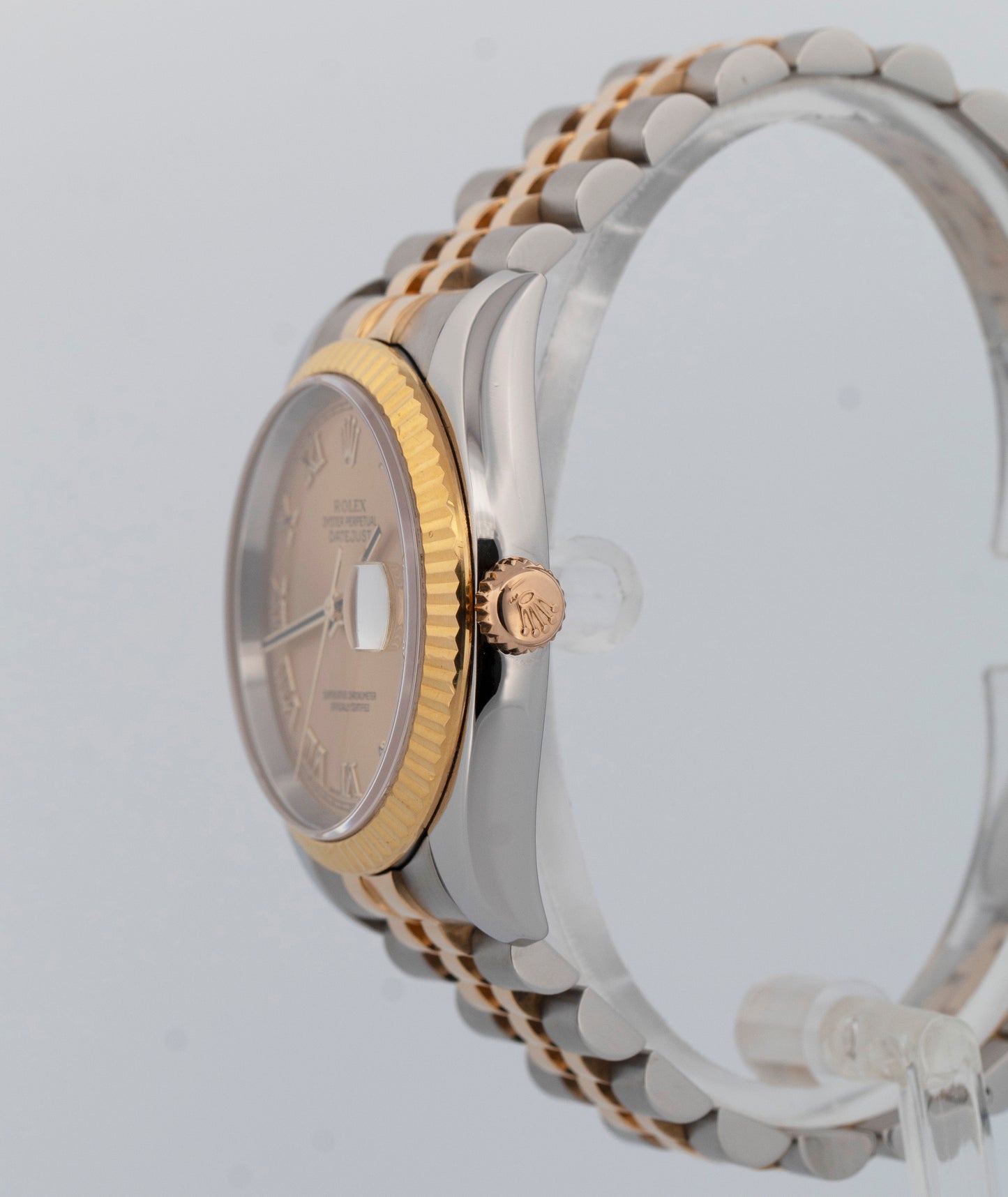 PAPERS Rolex DateJust 36mm CHAMPAGNE Two-Tone 18K Yellow Gold JUBILEE 116233 BOX