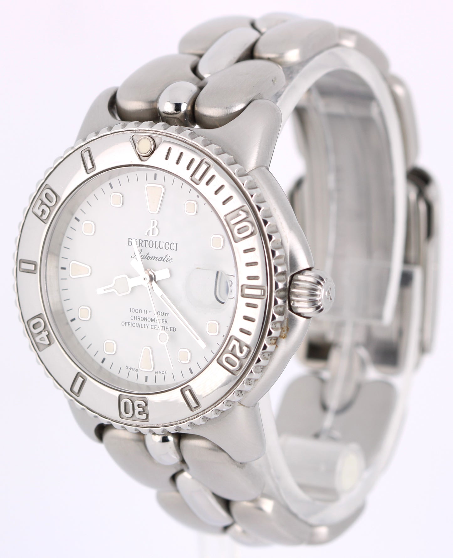 Bertolucci Vir Maris Diver Chronometer Stainless Steel White 40mm 634.41.A Watch