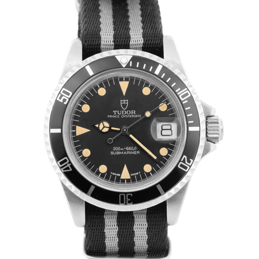 1993 Tudor Oyster Prince Submariner Stainless Steel Nato Patina Dive Watch 79090