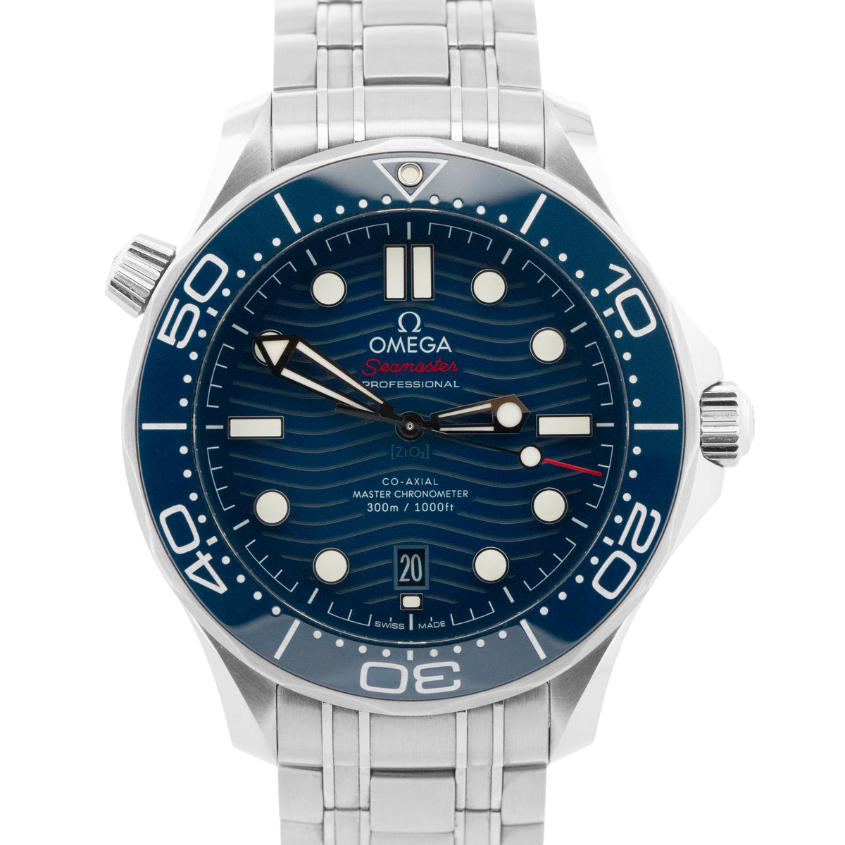 Omega Seamaster Diver 210.30.42.20.03.001 42mm Blue Wave Steel Watch Box Papers