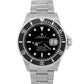 Rolex Submariner Date BLACK Stainless Steel No-Holes Case 40mm 16610 LN Watch