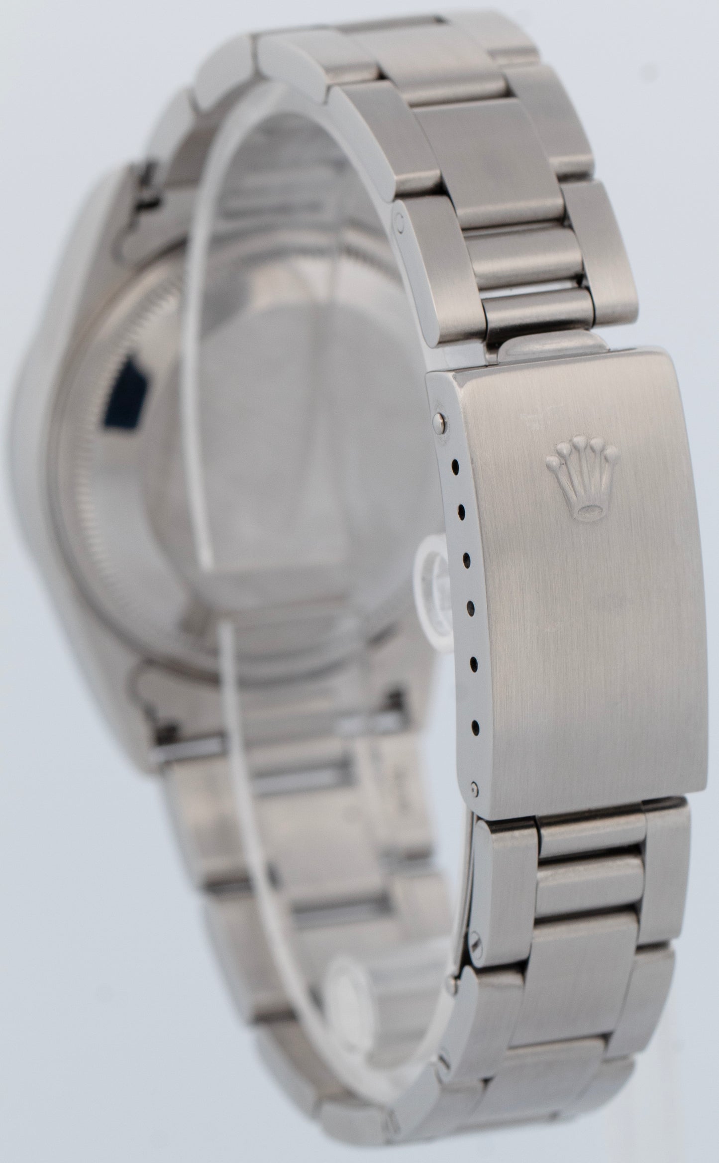 MINT Rolex Oyster Perpetual Date 34mm Black Dial Stainless Steel Watch 15200
