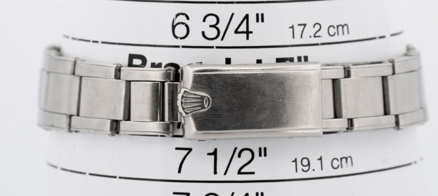 Rolex Oyster Date Precision SILVER Stainless Steel 30mm 6466 Watch