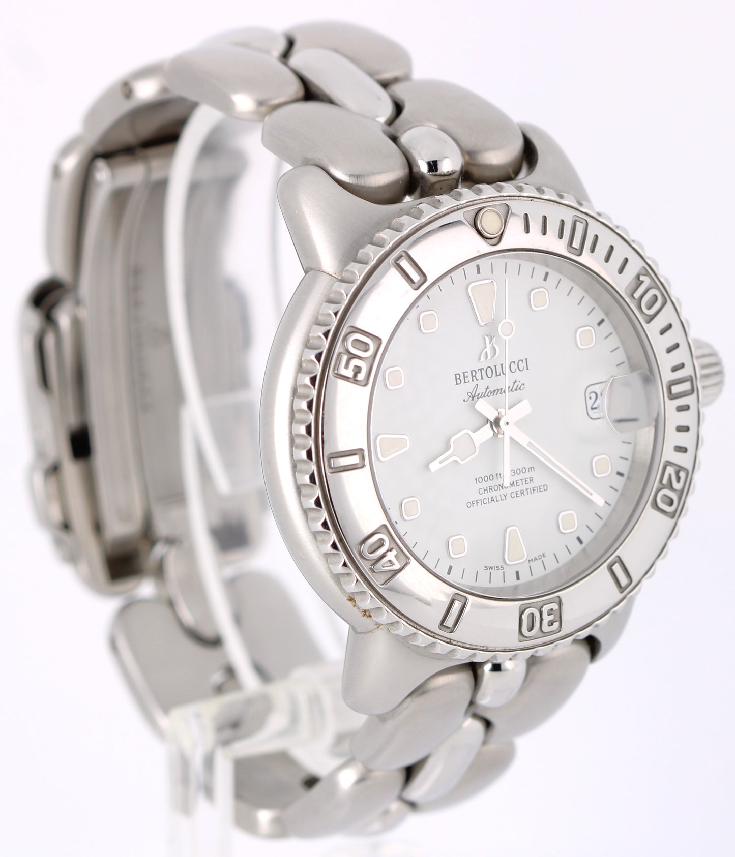 Bertolucci Vir Maris Diver Chronometer Stainless Steel White 40mm 634.41.A Watch