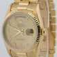 Rolex Day-Date President CHAMPAGNE ROMAN 36mm 18K Yellow Gold Fluted 18238 Watch