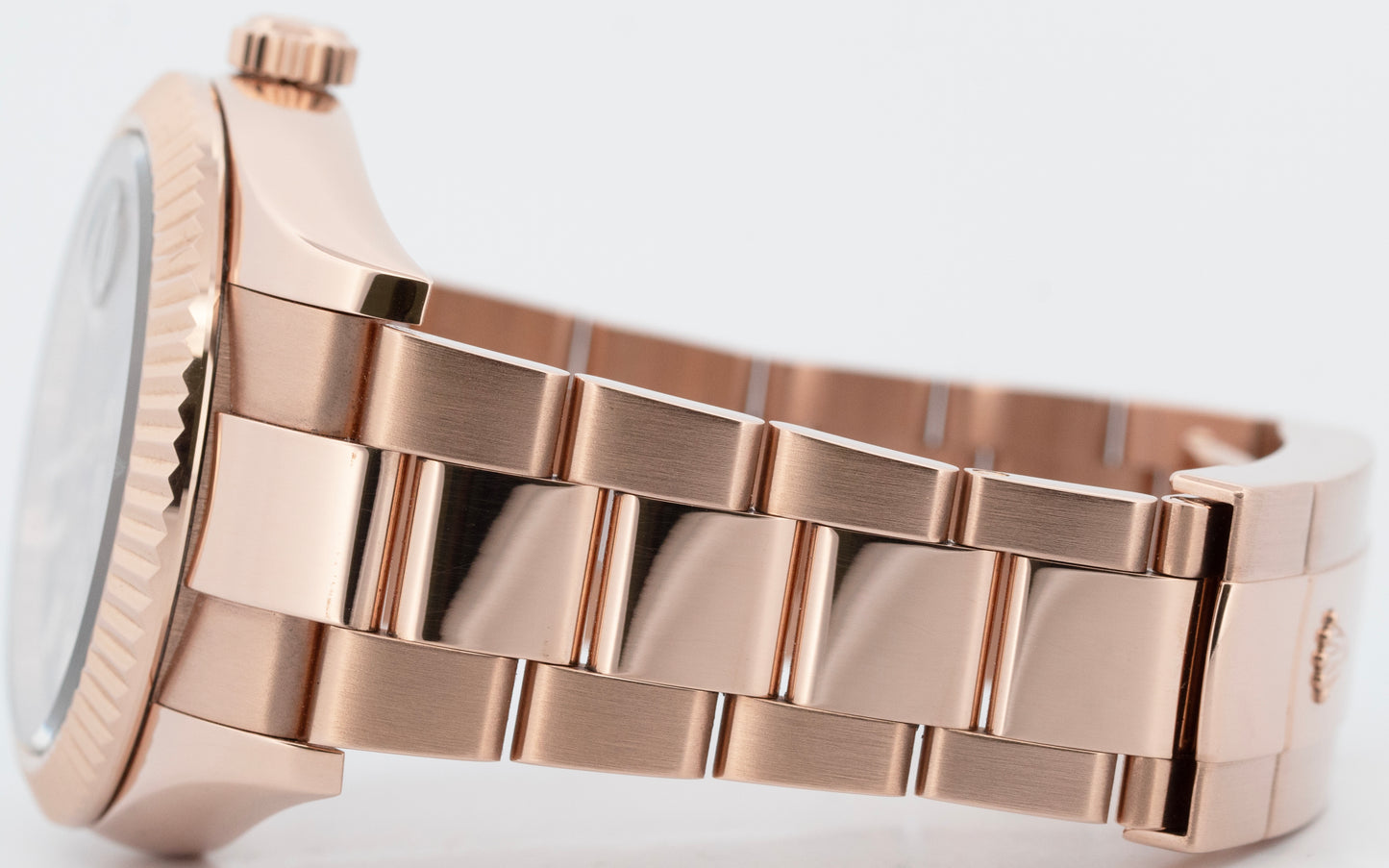 Rolex Sky-Dweller 18K Rose Gold BLUE GREEN 42mm Fluted Oyster Watch 336935 BOX
