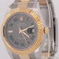 MINT Rolex Datejust II WIMBLEDON Rhodium Steel 18K Yellow Gold 41mm Watch 116333