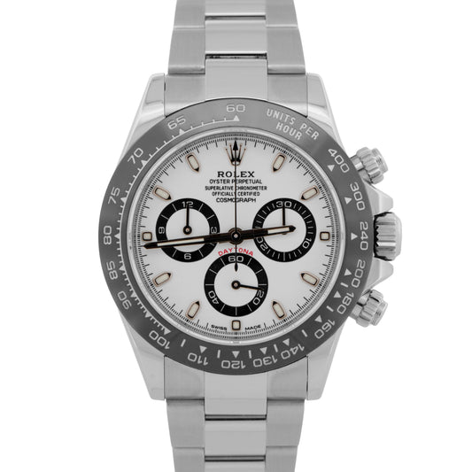 2016 Rolex Daytona Cosmograph 116500 LN Panda White Steel 40mm Watch Box Papers