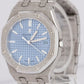 PAPERS Audemars Piguet Royal Oak BLUE FROSTED Gold 34mm 77353BC.GG.1263BC.01 BOX