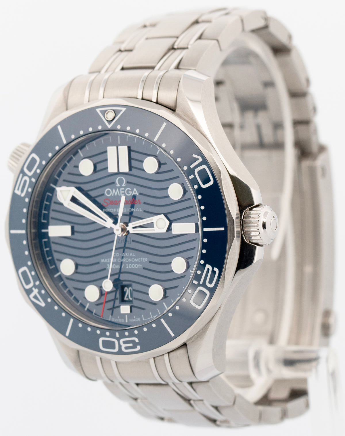 Omega Seamaster Diver 210.30.42.20.03.001 42mm Blue Wave Steel Watch Box Papers