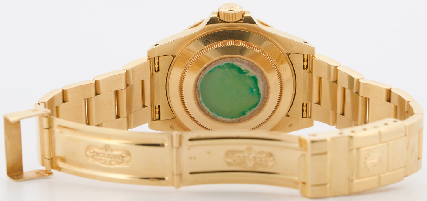 1993 Unpolished Rolex Yacht-Master 16628 White 18K Yellow Gold 40mm Oyster Watch