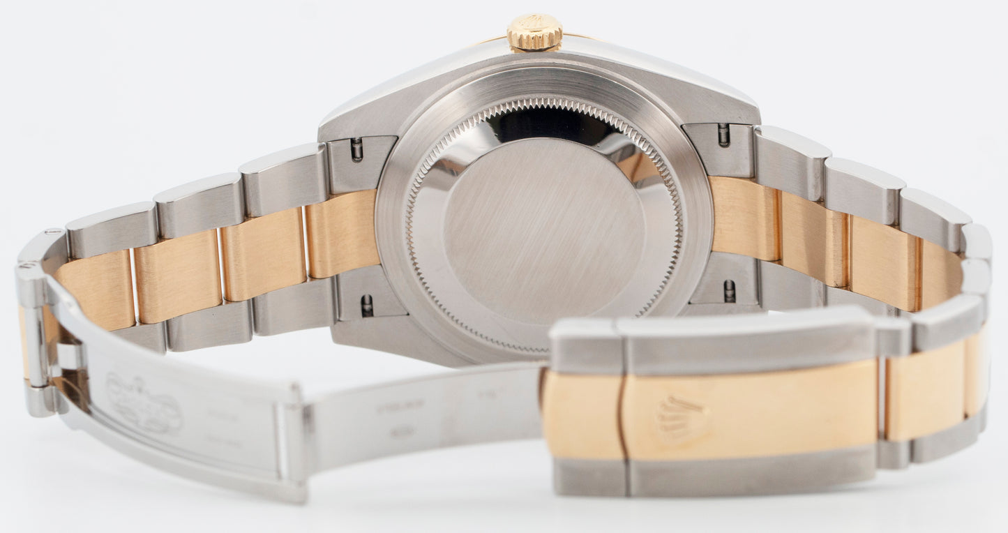 PAPERS Rolex Datejust SILVER Two-Tone 18K Yellow Gold Steel 41mm 126303 BOX