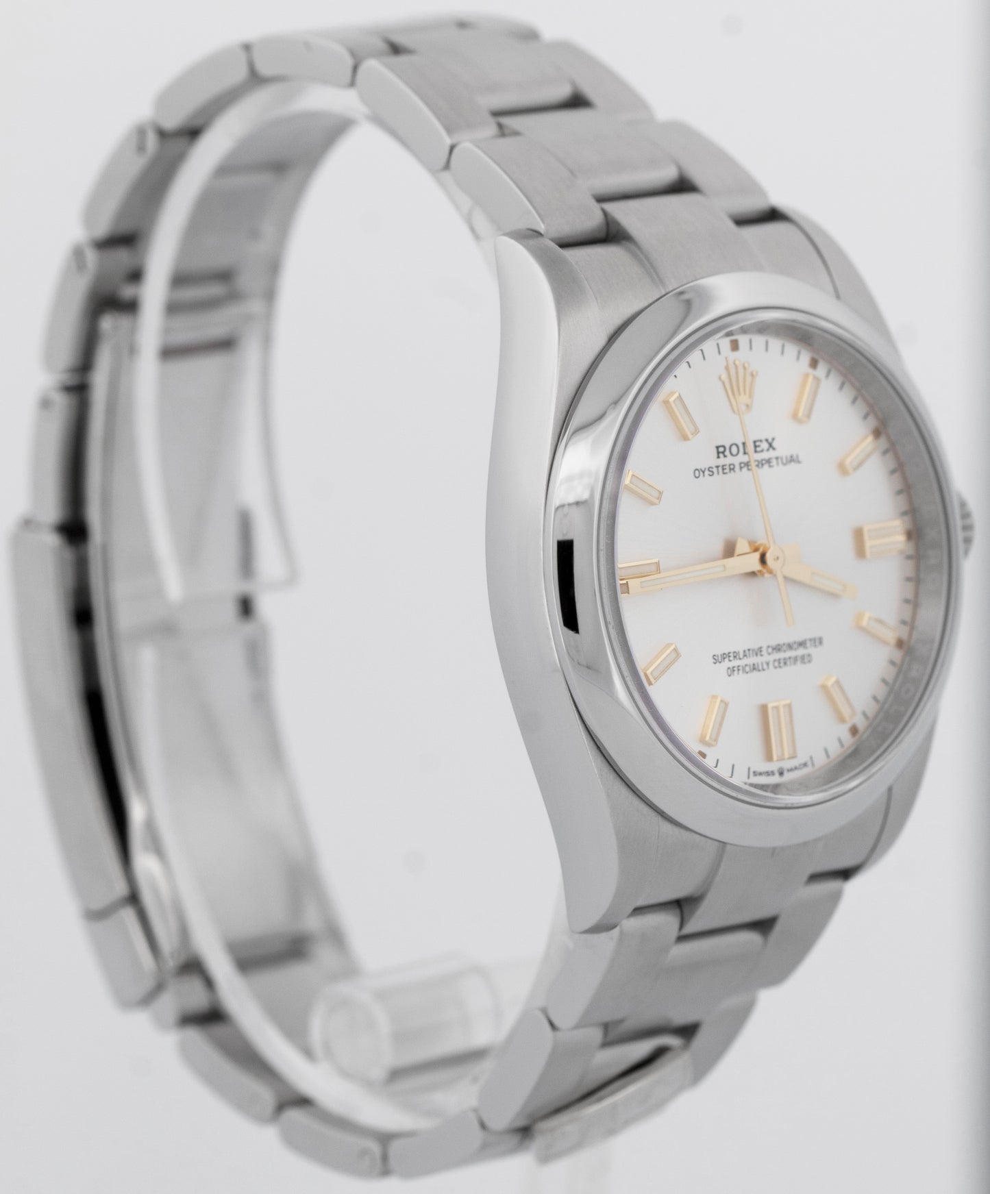 MINT DOMINO'S PAPERS 2020 Rolex Oyster Perpetual 36mm Silver Watch 126000 BOX