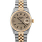 Rolex Oyster Perpetual Date SILVER Two-Tone Gold Stainless Steel 34mm 1500 Watch