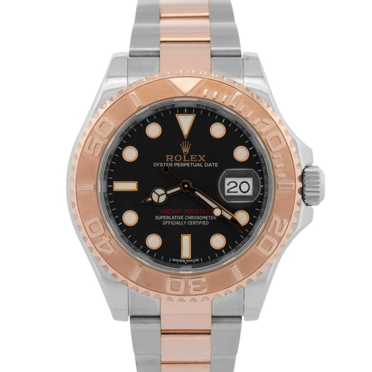 Rolex Yacht-Master BLACK Two-Tone 18K Rose Gold Steel 40mm 116621 Watch