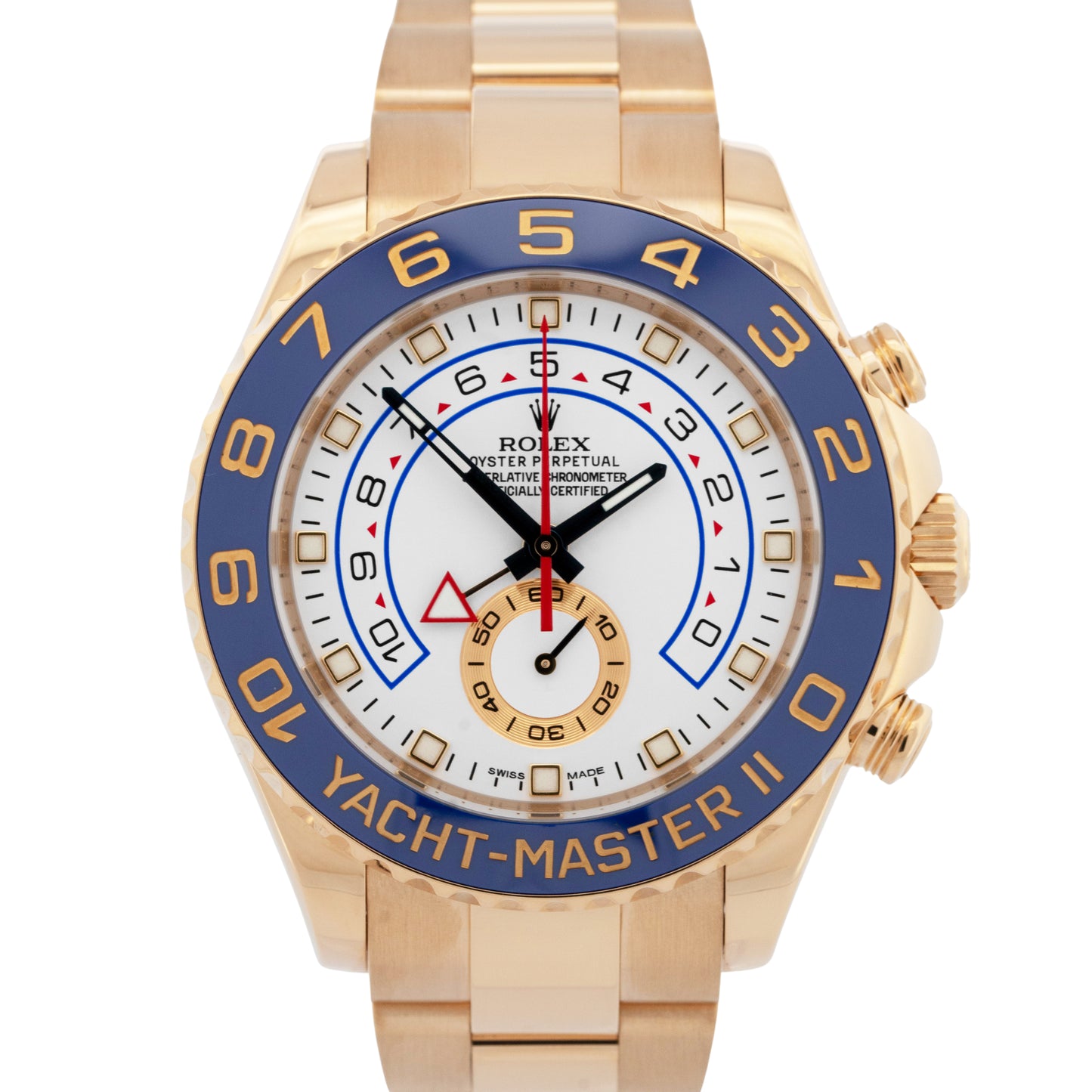 MINT PAPERS Rolex Yacht-Master II 18K Yellow Gold 44mm White 116688 Watch BOX