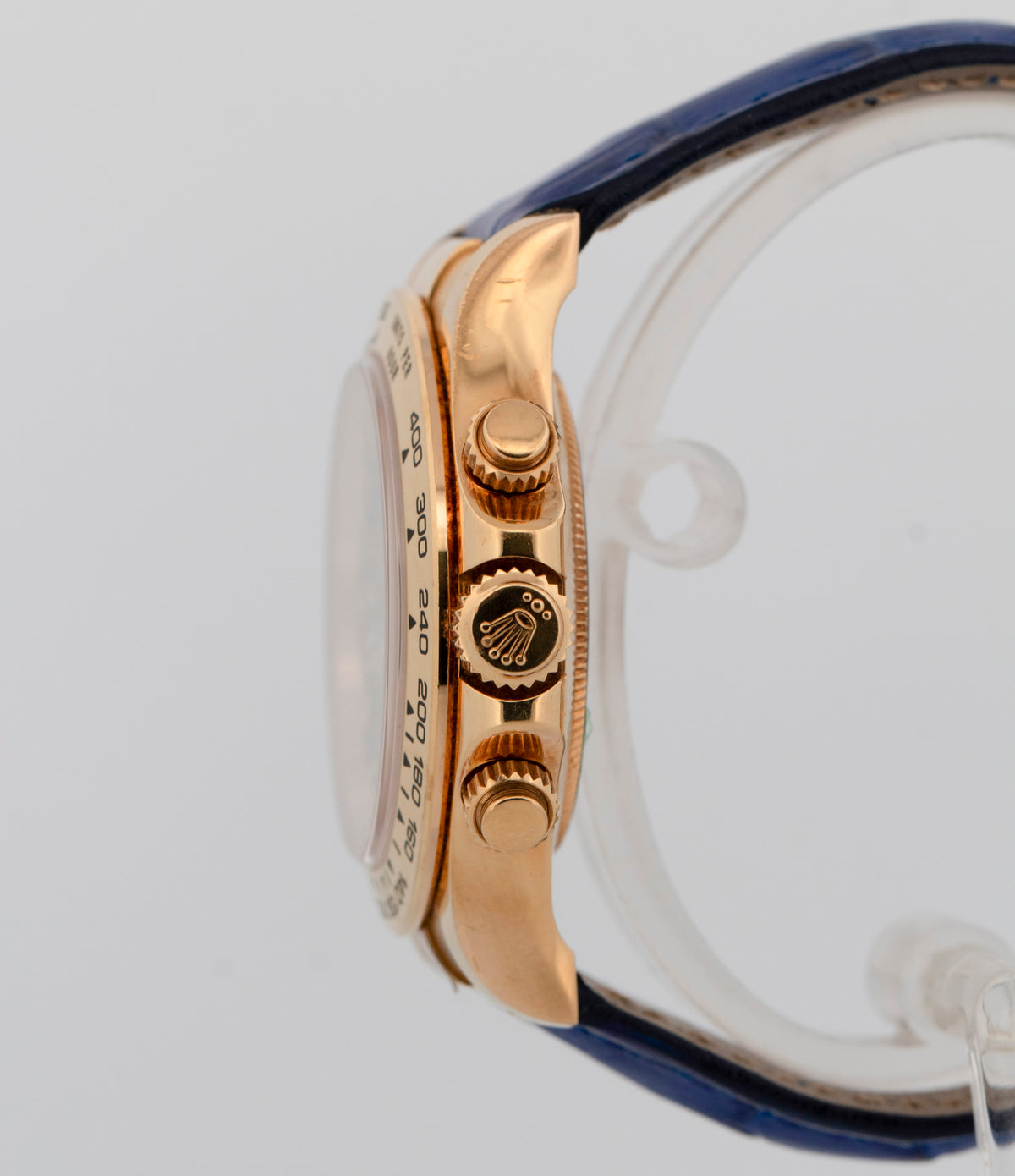 Unpolished 2017 Rolex Daytona 116518 Blue 18K Yellow Gold 40mm Watch Box Papers