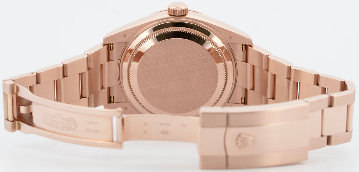 Rolex Sky-Dweller 18K Rose Gold BLUE GREEN 42mm Fluted Oyster Watch 336935 BOX