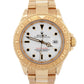 Rolex Yacht-Master 40mm WHITE 18K Yellow Gold Oyster Automatic Watch 16628