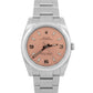 NOS STICKERED Rolex Oyster Perpetual PINK Salmon Steel 34mm 114200 Watch