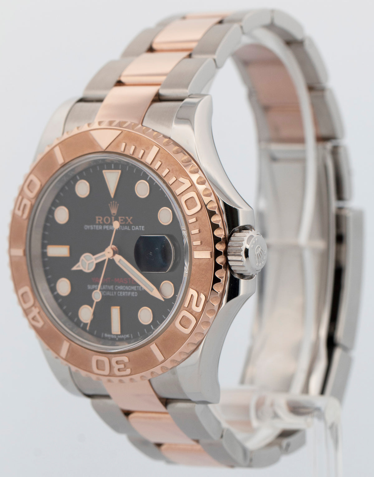 Rolex Yacht-Master BLACK Two-Tone 18K Rose Gold Steel 40mm 116621 Watch
