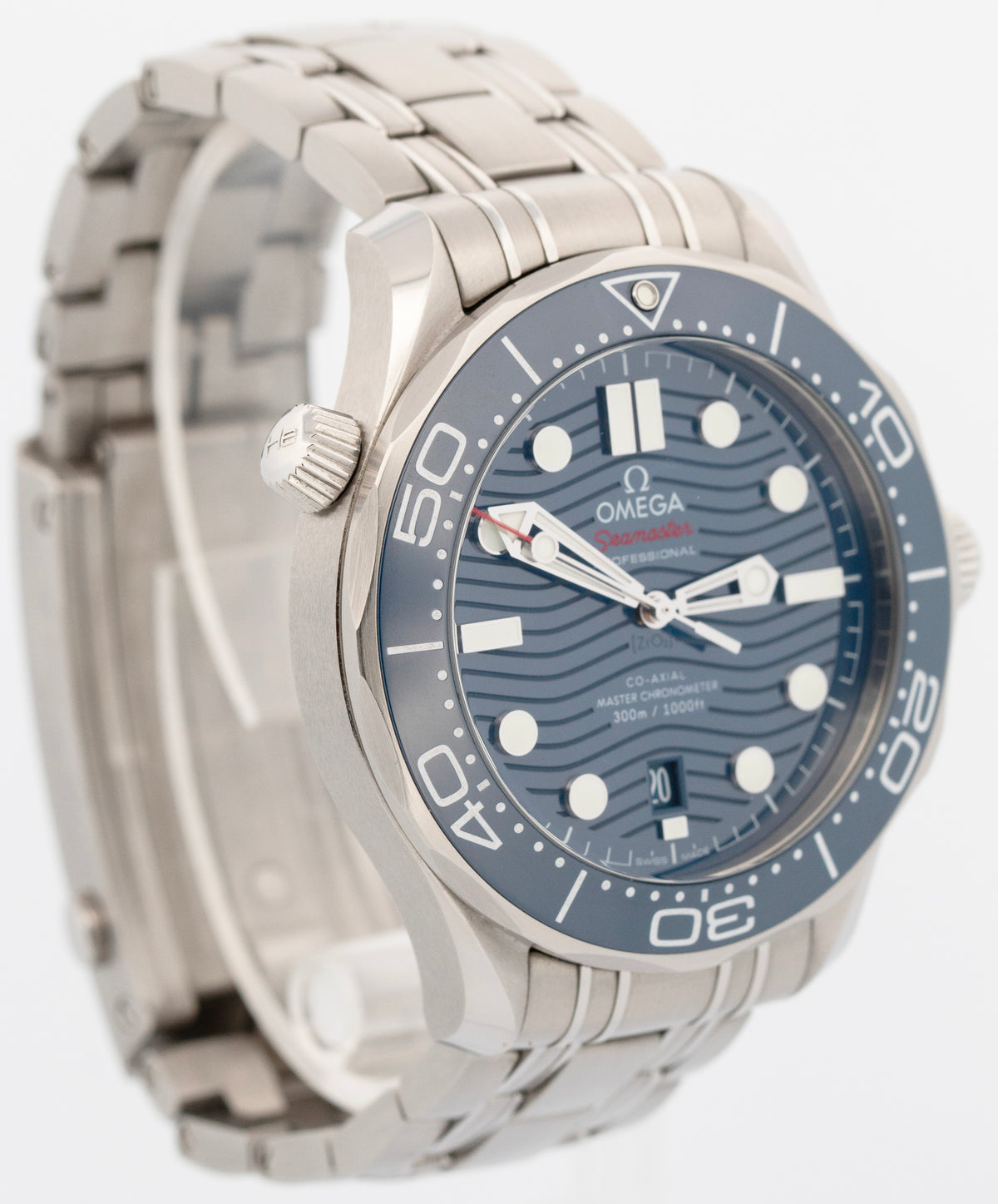 Omega Seamaster Diver 210.30.42.20.03.001 42mm Blue Wave Steel Watch Box Papers