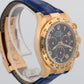 Unpolished 2017 Rolex Daytona 116518 Blue 18K Yellow Gold 40mm Watch Box Papers