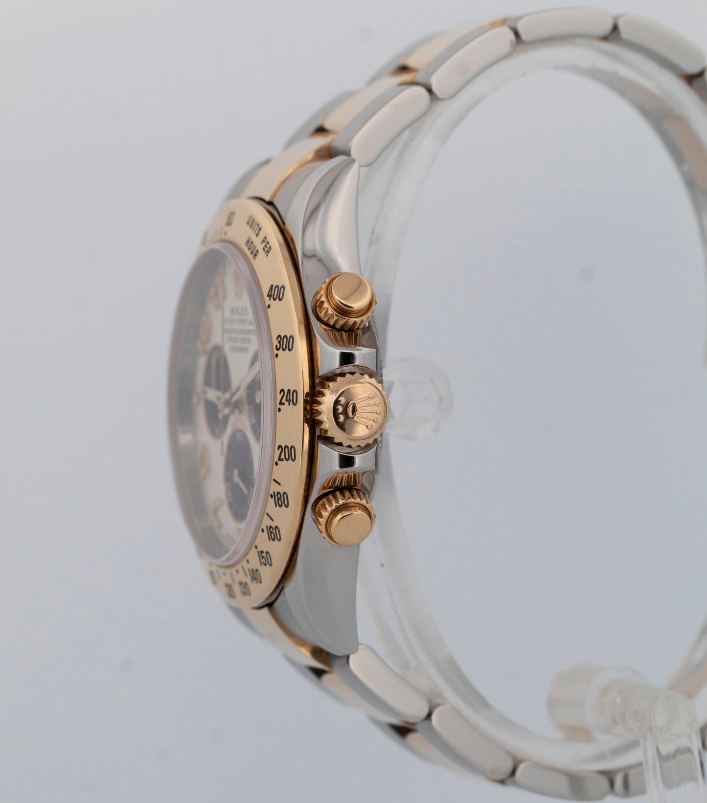PAPERS Rolex Daytona Cosmograph Ivory White Racing 18K Gold Watch 116523 BOX