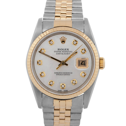 Rolex DateJust Two-Tone Yellow Gold Steel 36mm 16233 Watch BOX