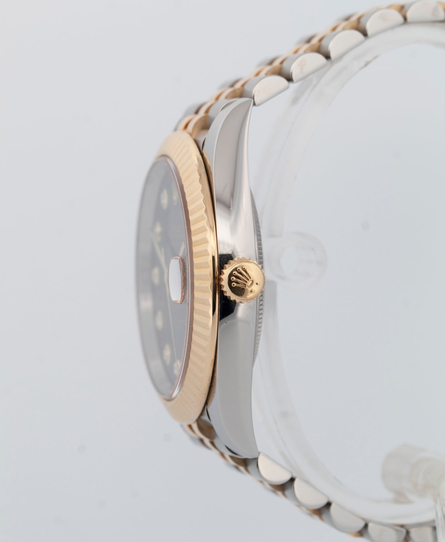 Rolex DateJust 41 DIAMOND Black Two-Tone 18K Yellow Gold Watch 41mm 126333