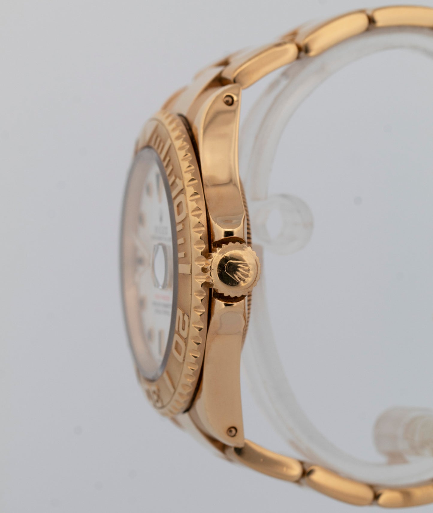 Rolex Yacht-Master 40mm WHITE 18K Yellow Gold Oyster Automatic Watch 16628