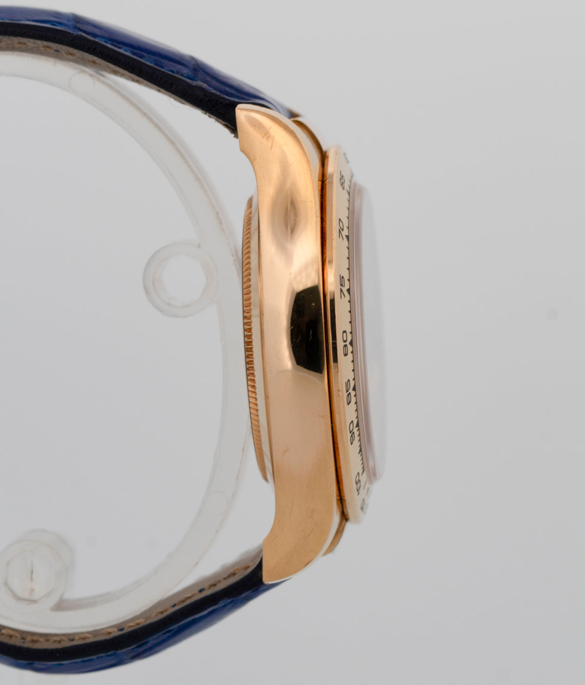 Unpolished 2017 Rolex Daytona 116518 Blue 18K Yellow Gold 40mm Watch Box Papers