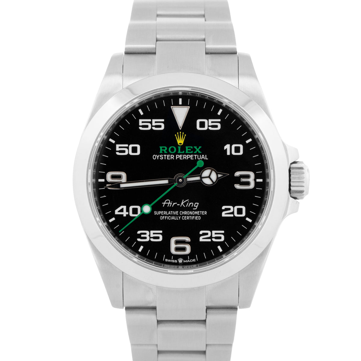 2022 Rolex Air-King 126900 Black Stainless Steel 40mm Watch Box Papers