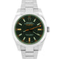 Rolex Milgauss BLACK Green Orange Stainless Steel 40mm Oyster 116400 GV Watch