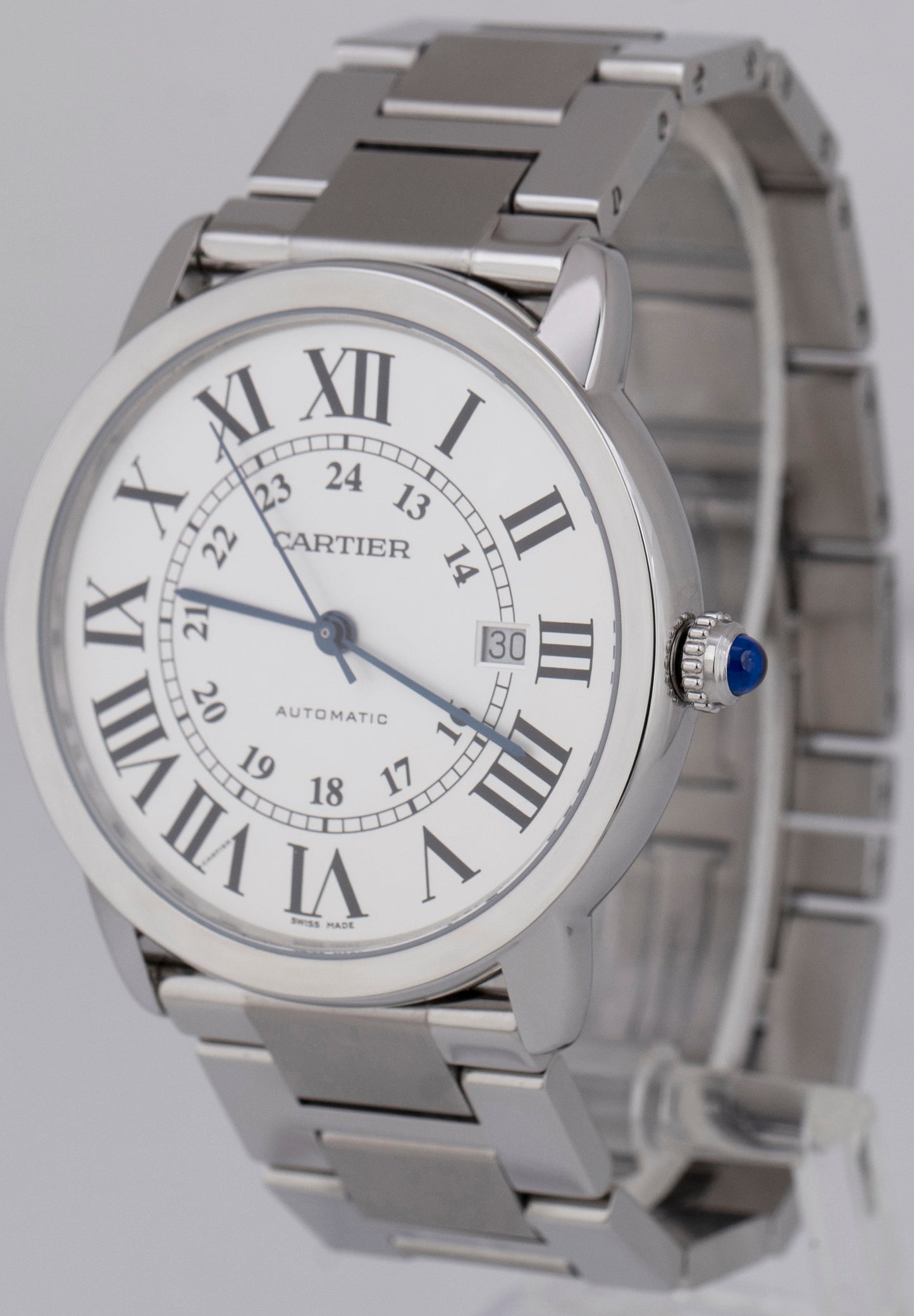 MINT Cartier Ronde Solo XL 42mm Stainless Steel Automatic Date Watch 3802 BOX