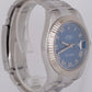 MINT Rolex DateJust II Azzurro Blue 18K Gold Stainless Steel 41mm Watch 116334