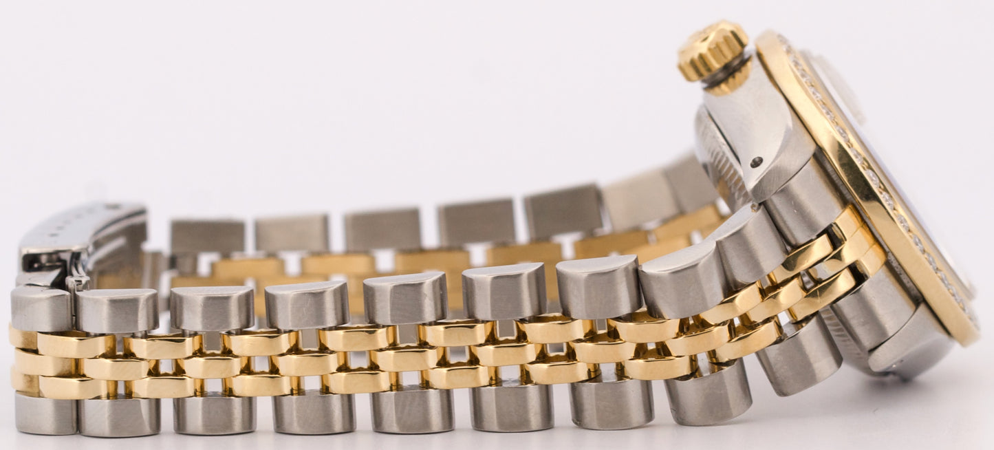 Ladies Rolex DateJust 26mm CHAMPAGNE DIAMOND 18K Yellow Gold Steel JUBILEE 69173