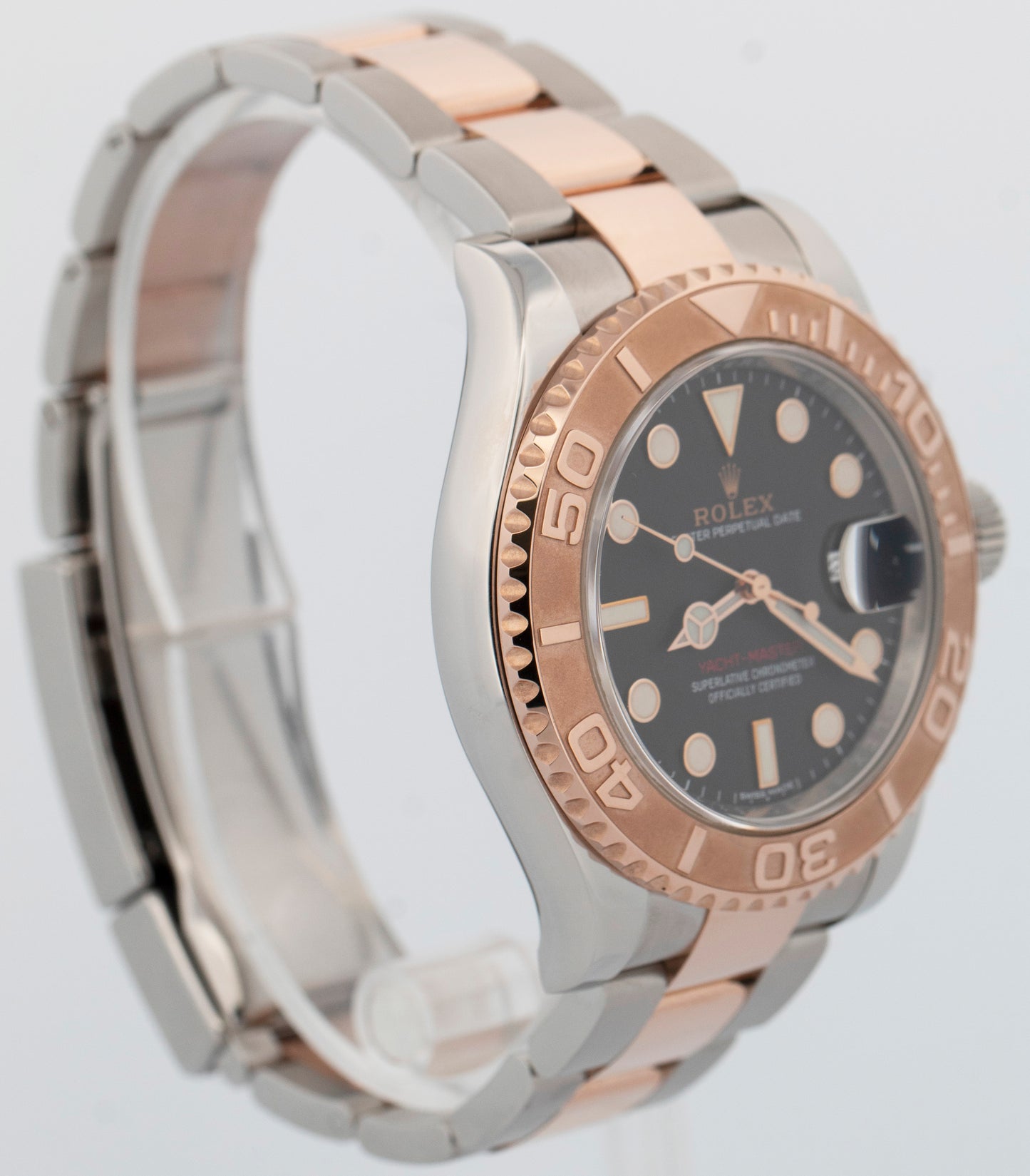 Rolex Yacht-Master BLACK Two-Tone 18K Rose Gold Steel 40mm 116621 Watch