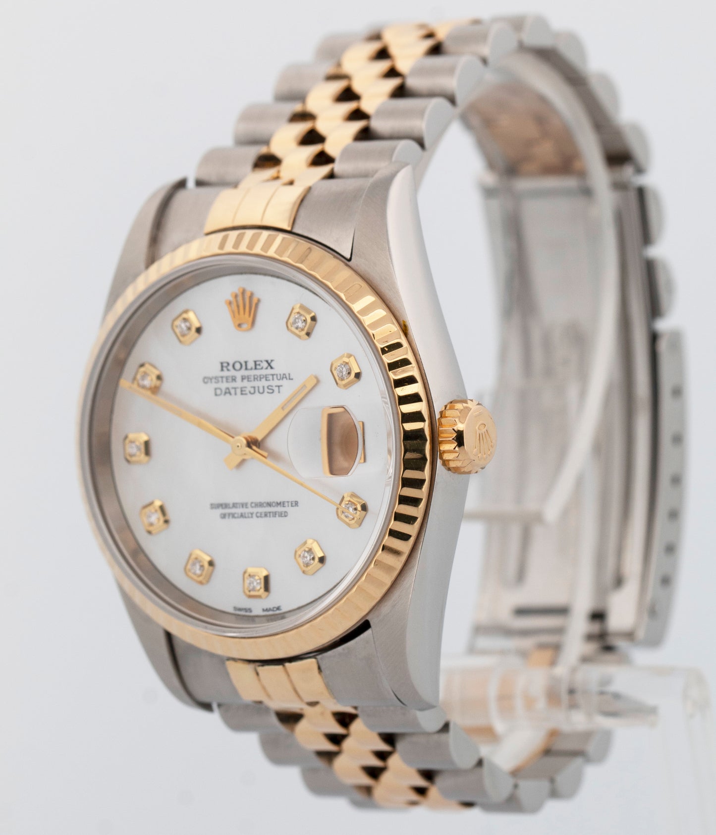 Rolex DateJust Two-Tone Yellow Gold Steel 36mm 16233 Watch BOX