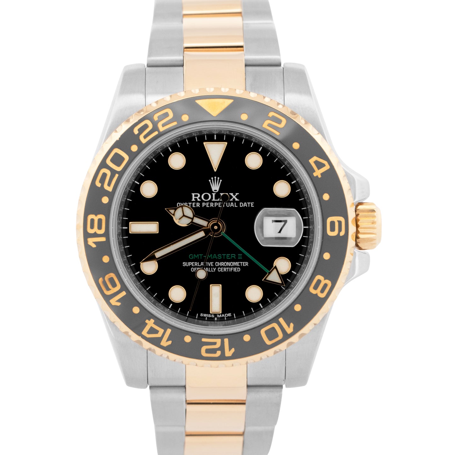 Rolex GMT-Master II Ceramic BLACK Two-Tone 18K Gold 40mm 116713 LN Watch