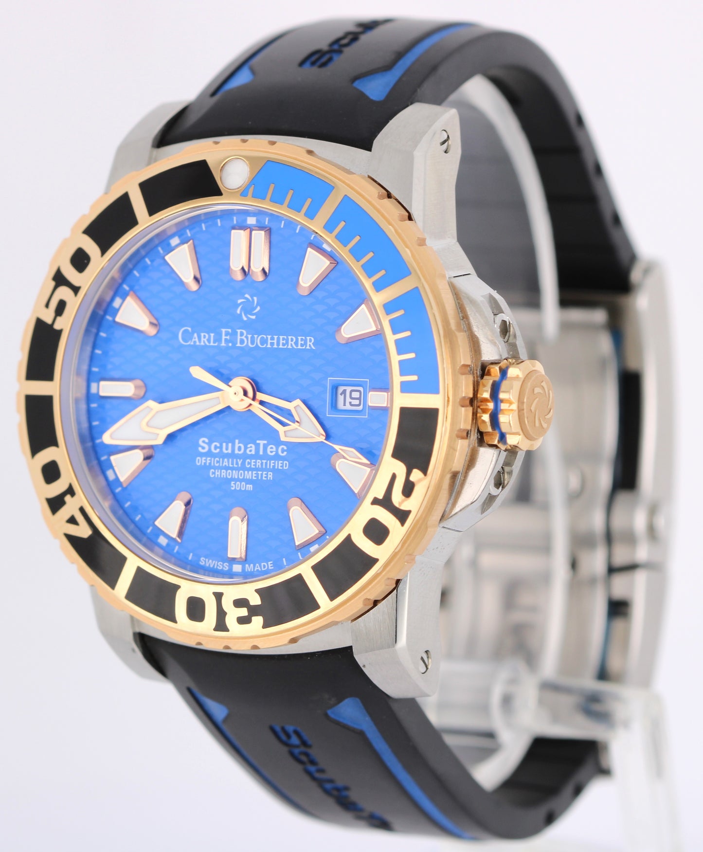 Carl F. Bucherer Patravi Scubatec PAPERS 18k Gold Steel 44.6mm 10632.24 Watch