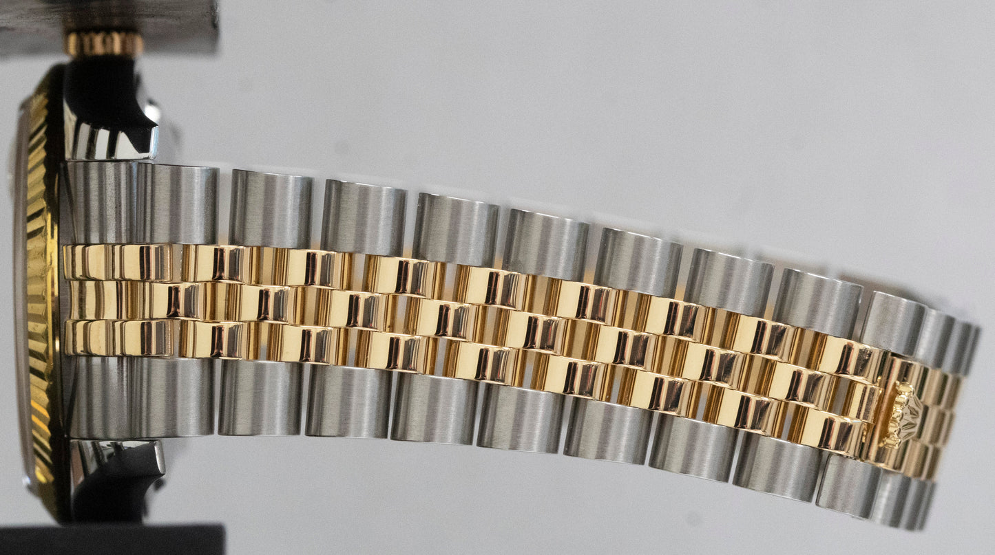 PAPERS Rolex DateJust 36mm CHAMPAGNE Two-Tone 18K Yellow Gold JUBILEE 116233 BOX