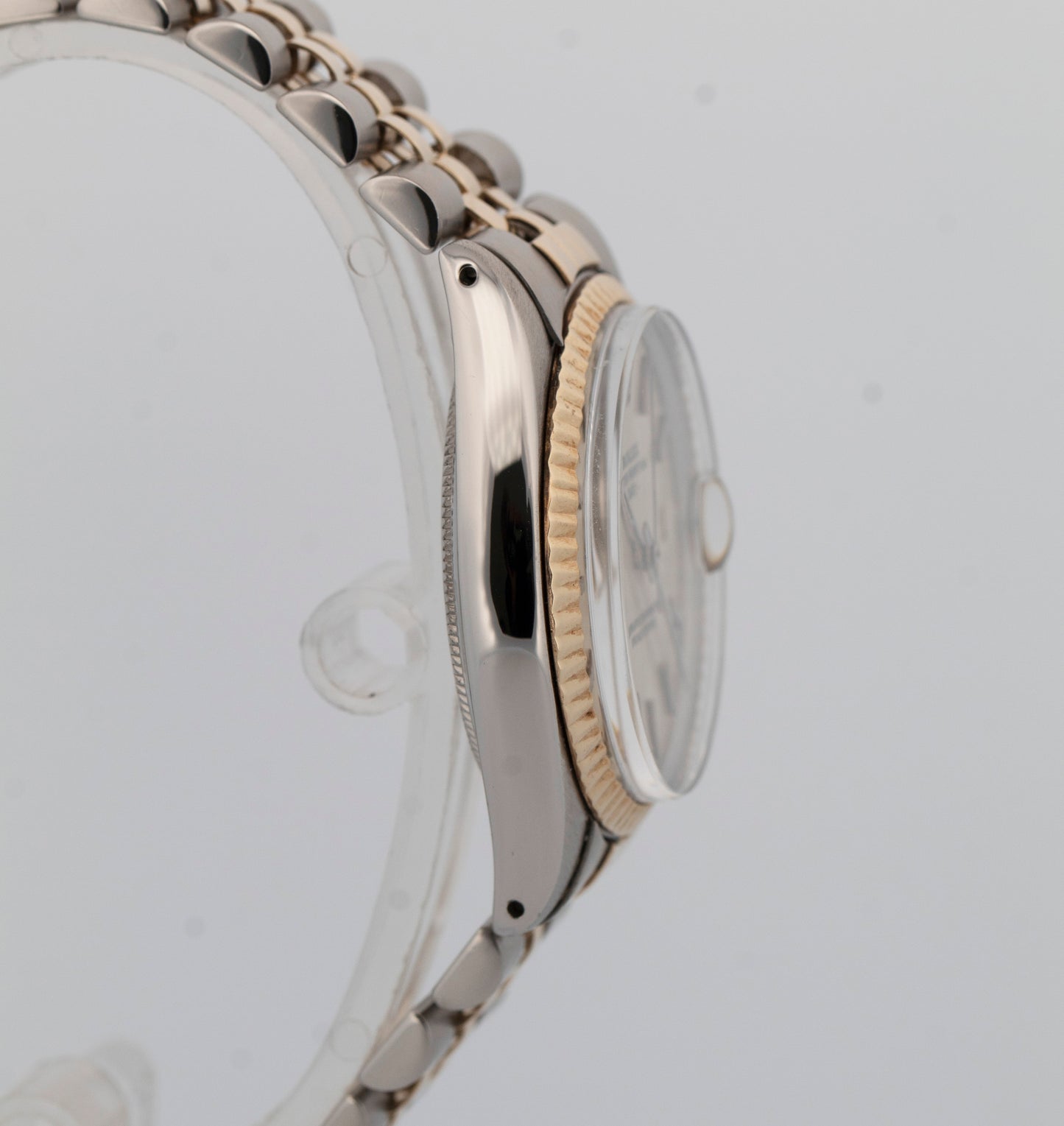 Rolex Oyster Perpetual Date SILVER Two-Tone Gold Stainless Steel 34mm 1500 Watch