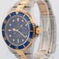 2009 PAPERS Rolex Submariner Date BLUE Rehaut Two-Tone 40mm 16613 LB Watch BOX