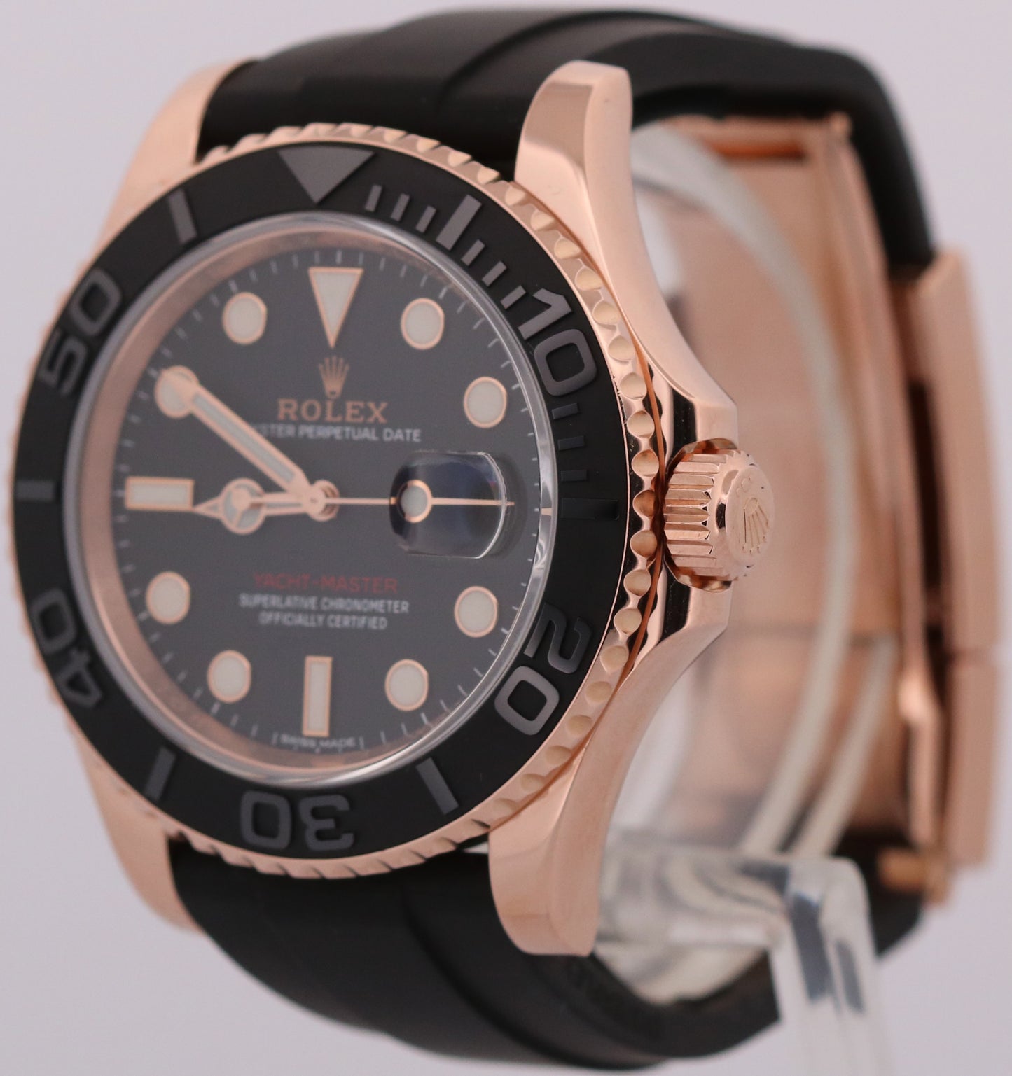 2026 RSC Rolex Yacht-Master BLACK 18K Rose Gold Oysterflex 40mm 116655 BOX