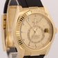 Rolex Sky-Dweller 18K Yellow Gold CHAMPAGNE Oysterflex Rubber 42mm 326238 BOX