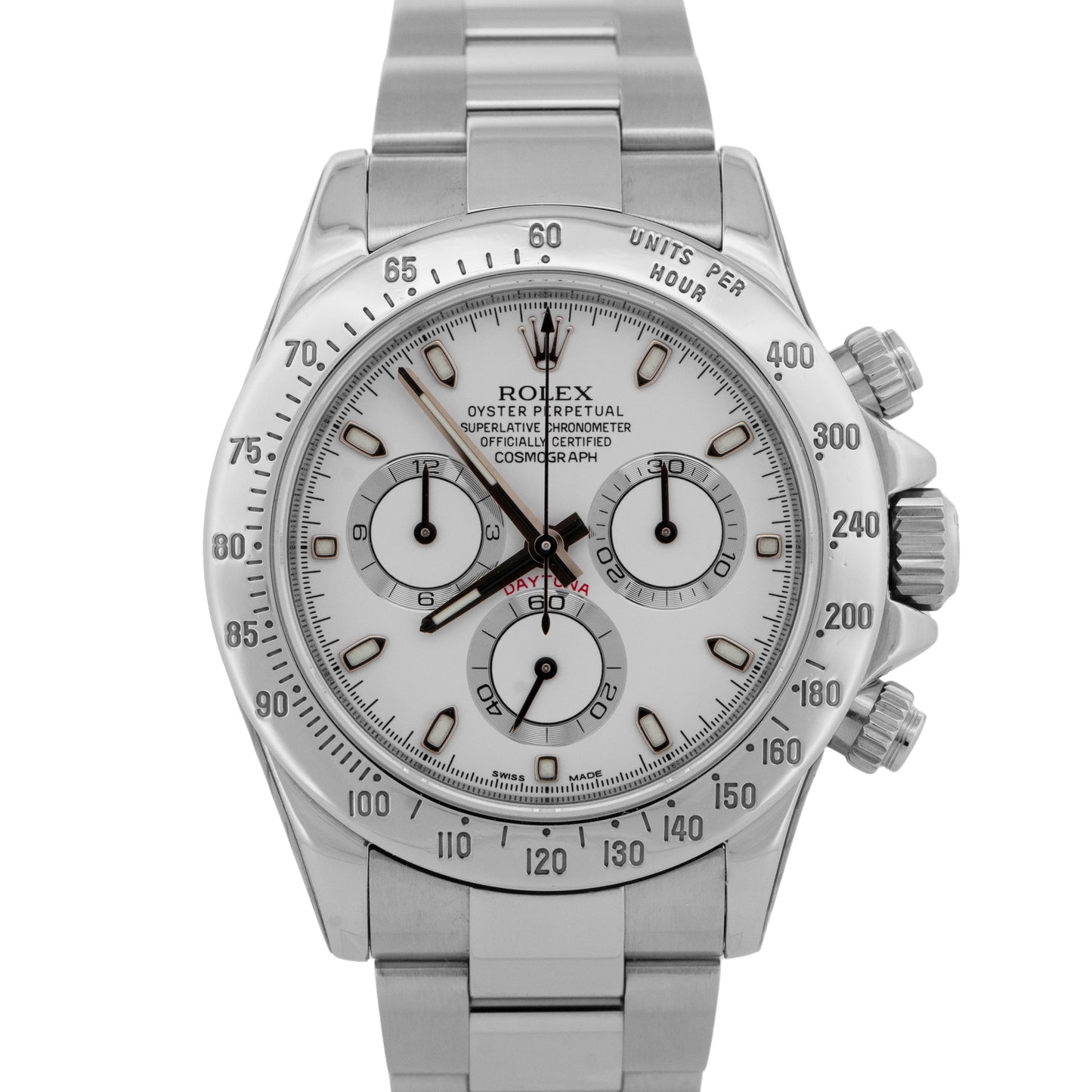 2025 RSC Rolex Daytona Cosmograph WHITE Steel 40mm 116520 Watch BOX