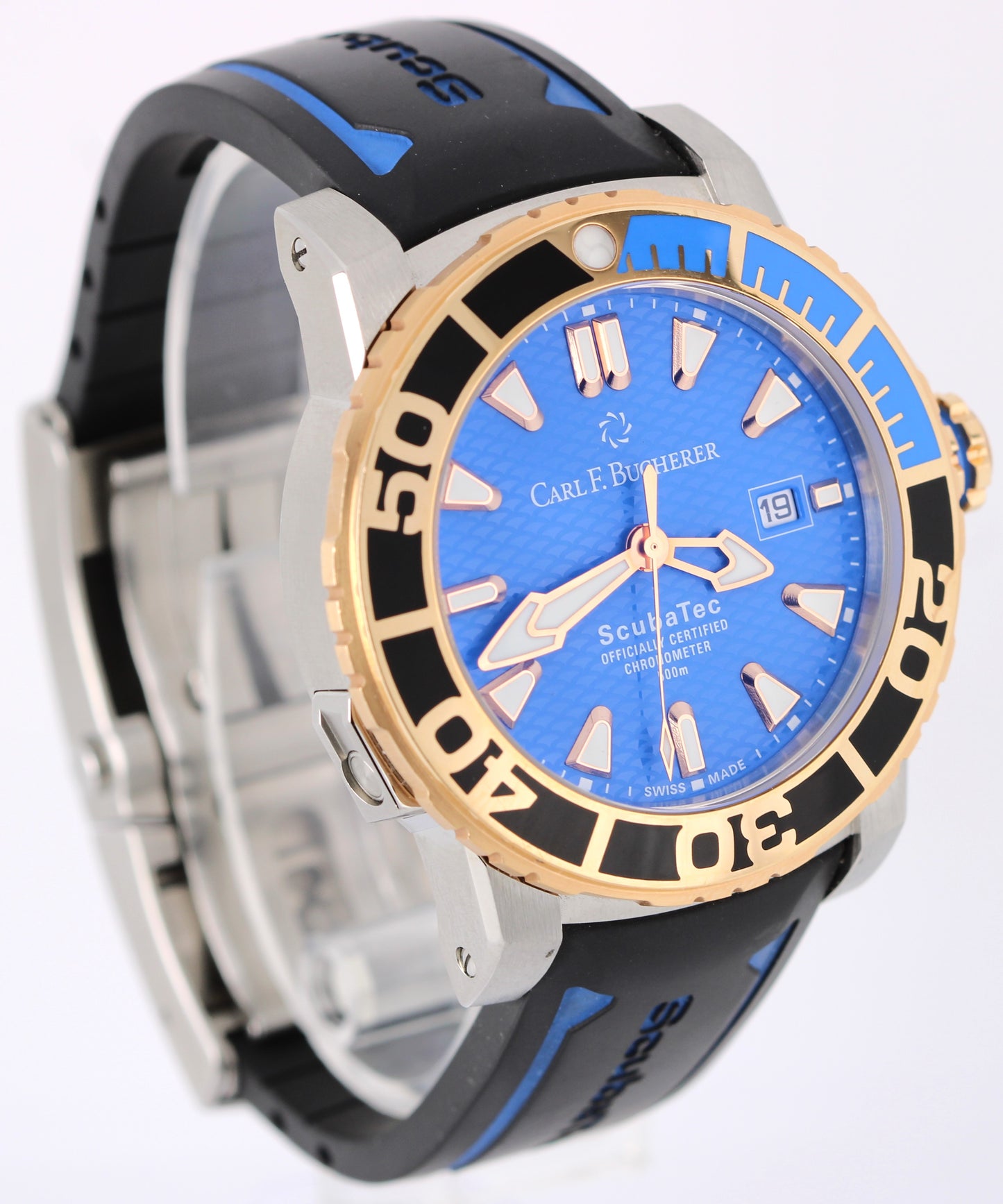 Carl F. Bucherer Patravi Scubatec PAPERS 18k Gold Steel 44.6mm 10632.24 Watch
