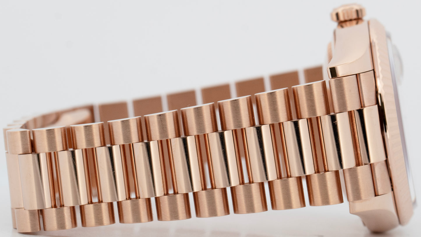 2025 PAPERS Rolex Day-Date President WHITE ROMAN Dial 36mm Rose Gold 128235 BOX